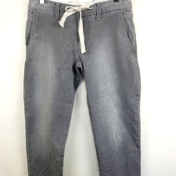 L'Agence Gray Drawstring Waist Stretch Denim Jogger Ankle Jeans Size XS - Picture 3 of 12